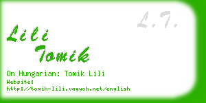 lili tomik business card